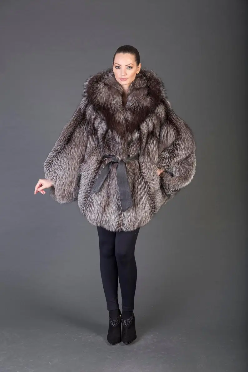 Silver Fox Fur coat