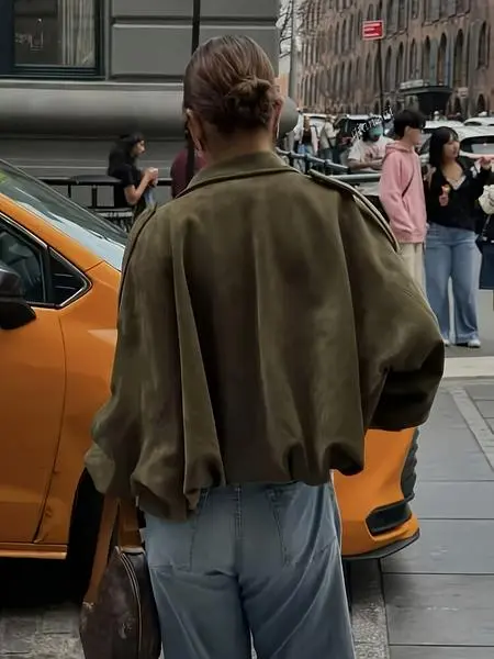 Women's Casual Loose Military Short Coat (Spring/Autumn, Army Color, Daily Wear)