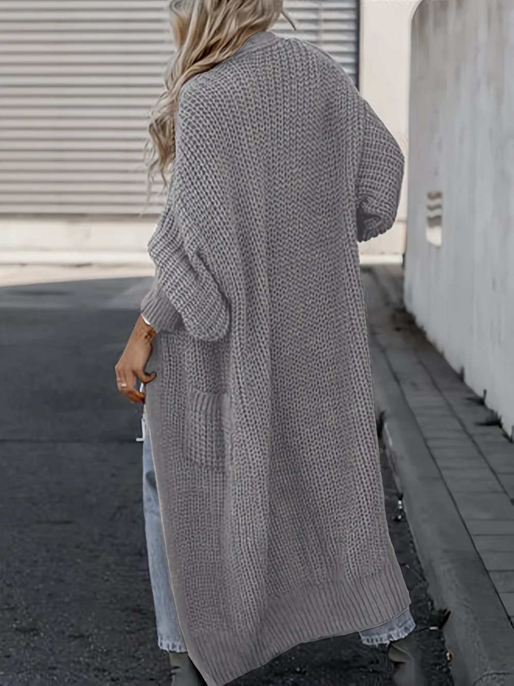 Cozy Long Sleeve Open Front Cardigan Sweater - Soft, Casual, and Versatile for Fall and Winter - Women's Long Length Clothing for Everyday Wear