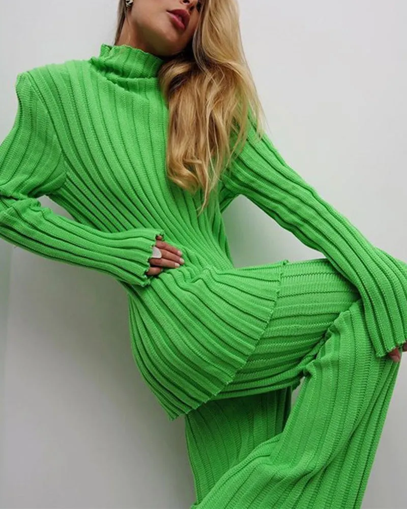 Macaron shoulder pad leisure two-piece set