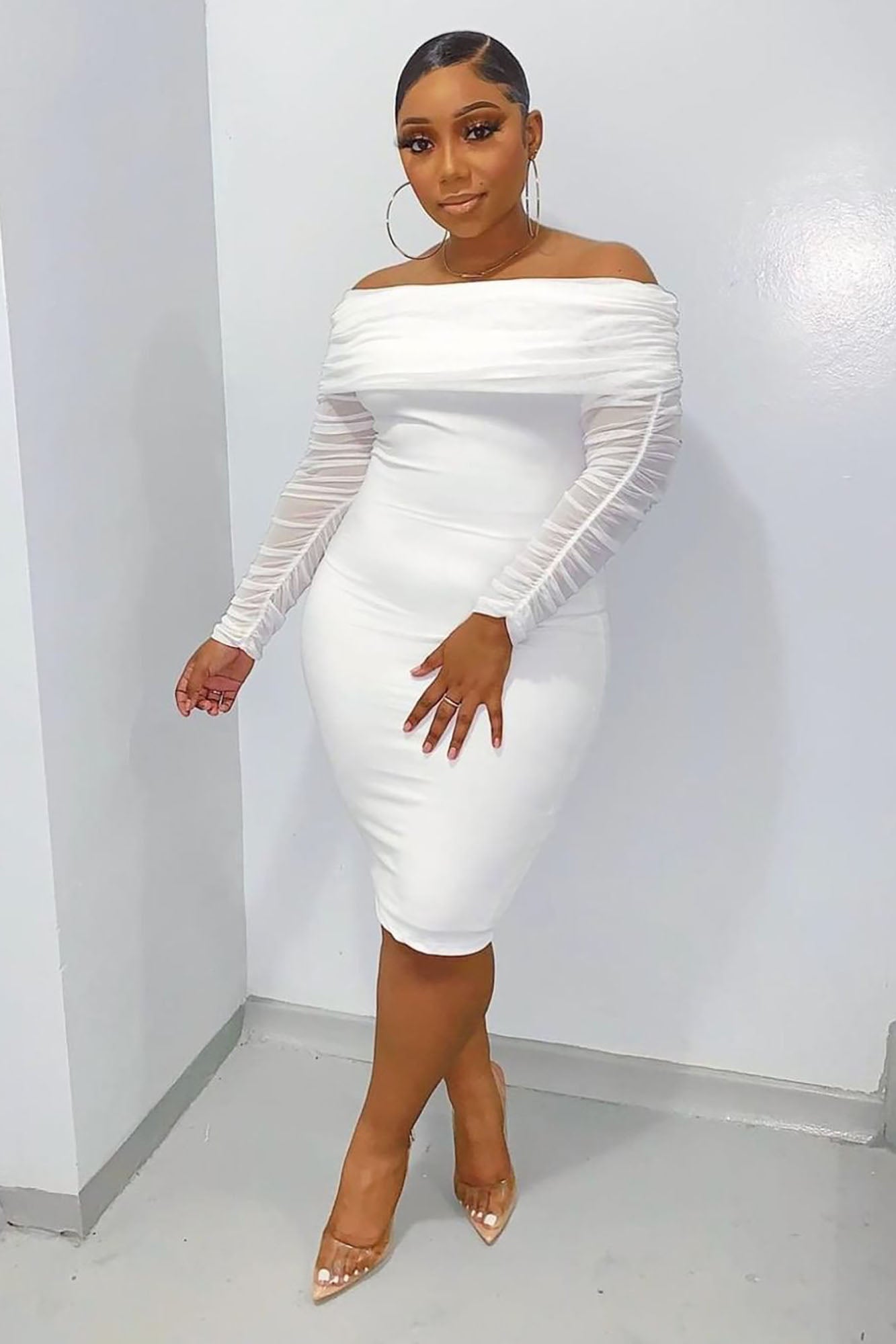 Take Me On A Dinner Date Dress - Off White