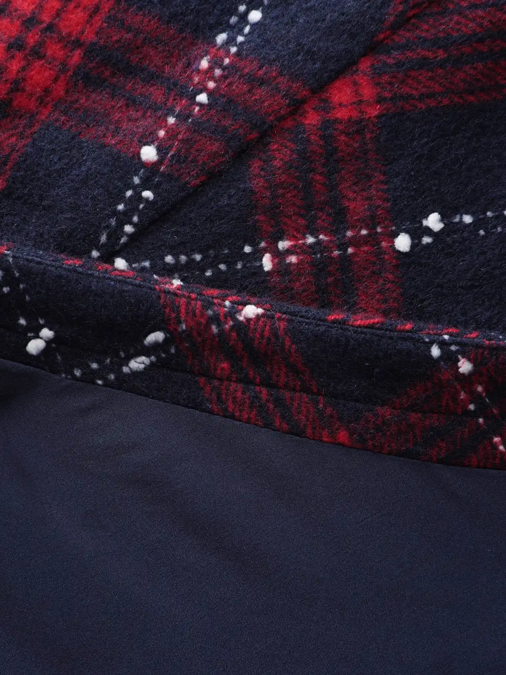 Holiday Plaid Double Button Hoodie Jacket