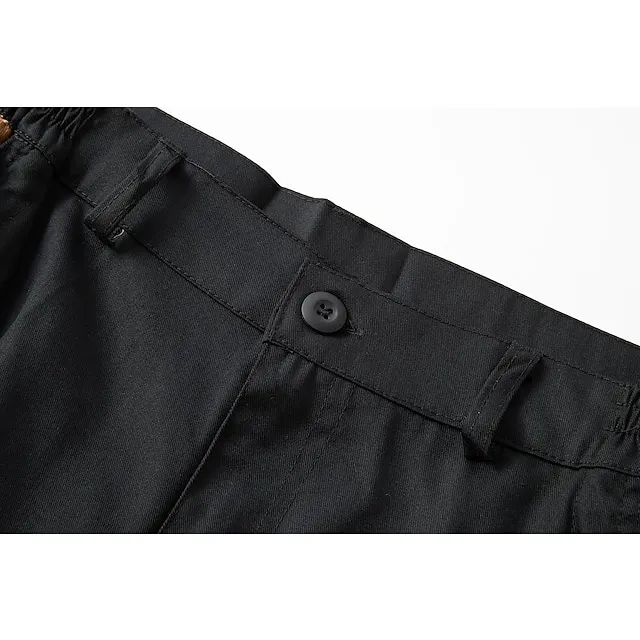 Men's Cargo Shorts Shorts Hiking Shorts Multi Pocket Plain Wearable Short Outdoor Daily 100% Cotton Designer Casual ArmyGreen Black