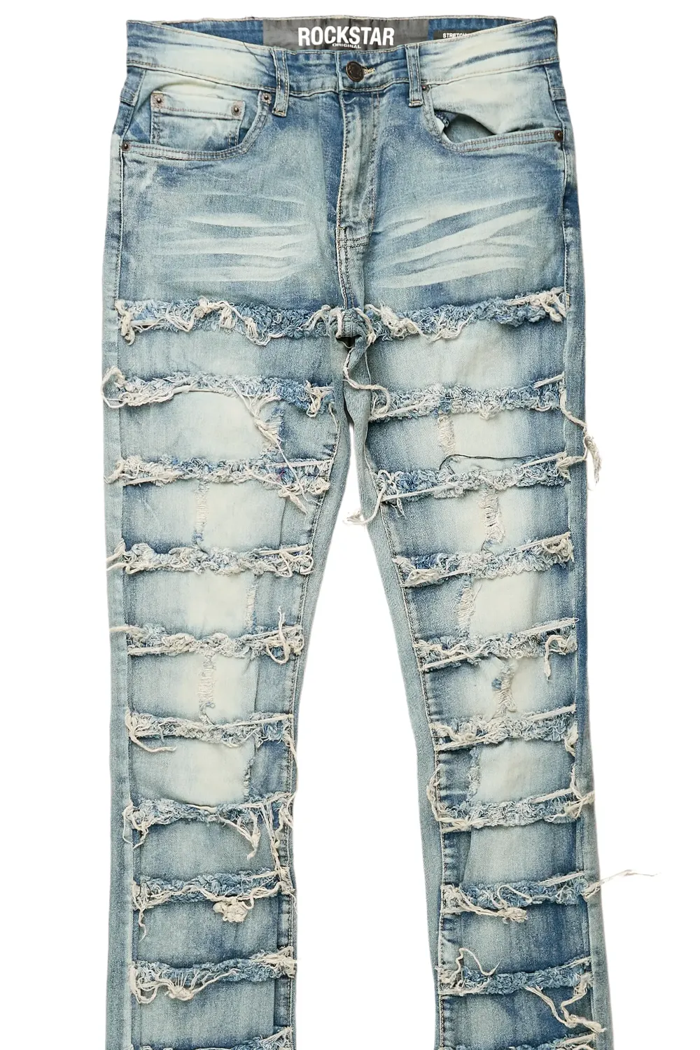 Waylon Tint Frayed Super Stacked Flare Jean