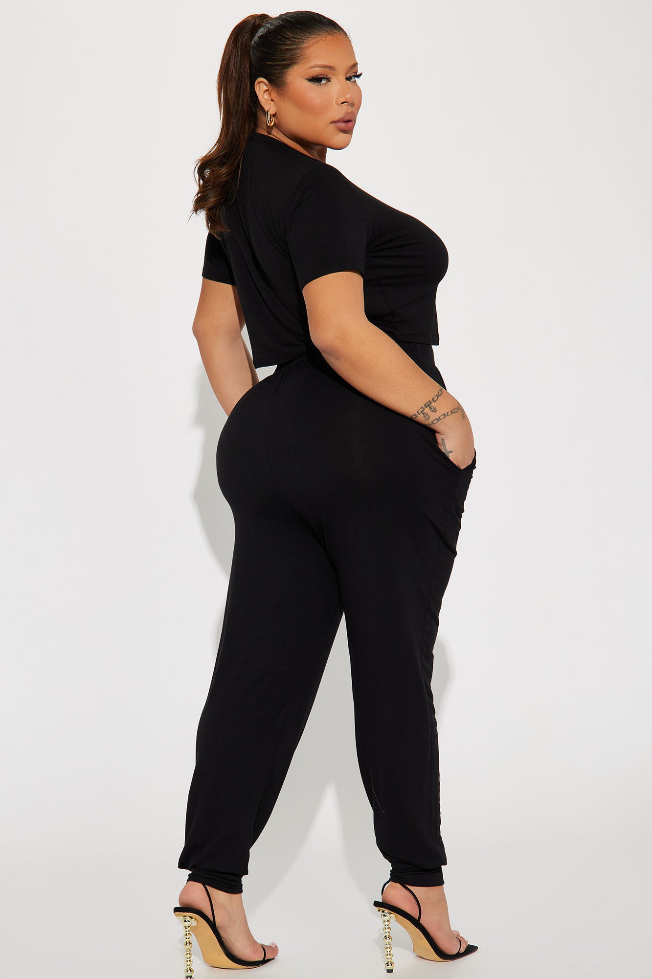 A Chill Day Pant Set - Black