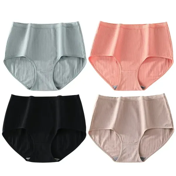 Plus Size High Waist Leak Proof Cotton Panties