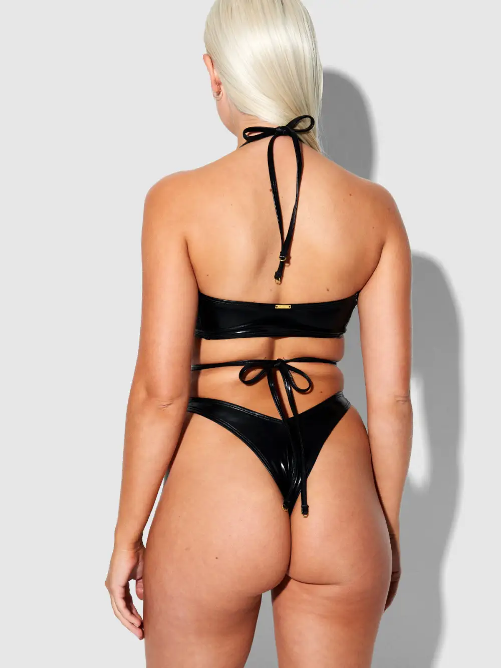 Frederick's Of Hollywood Onyx Corset Bandeau Swim Top