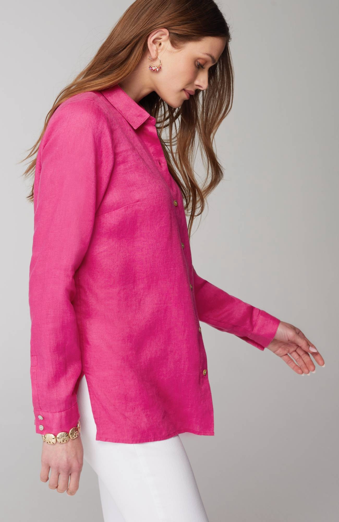 Everyday Linen Button-Front Shirt