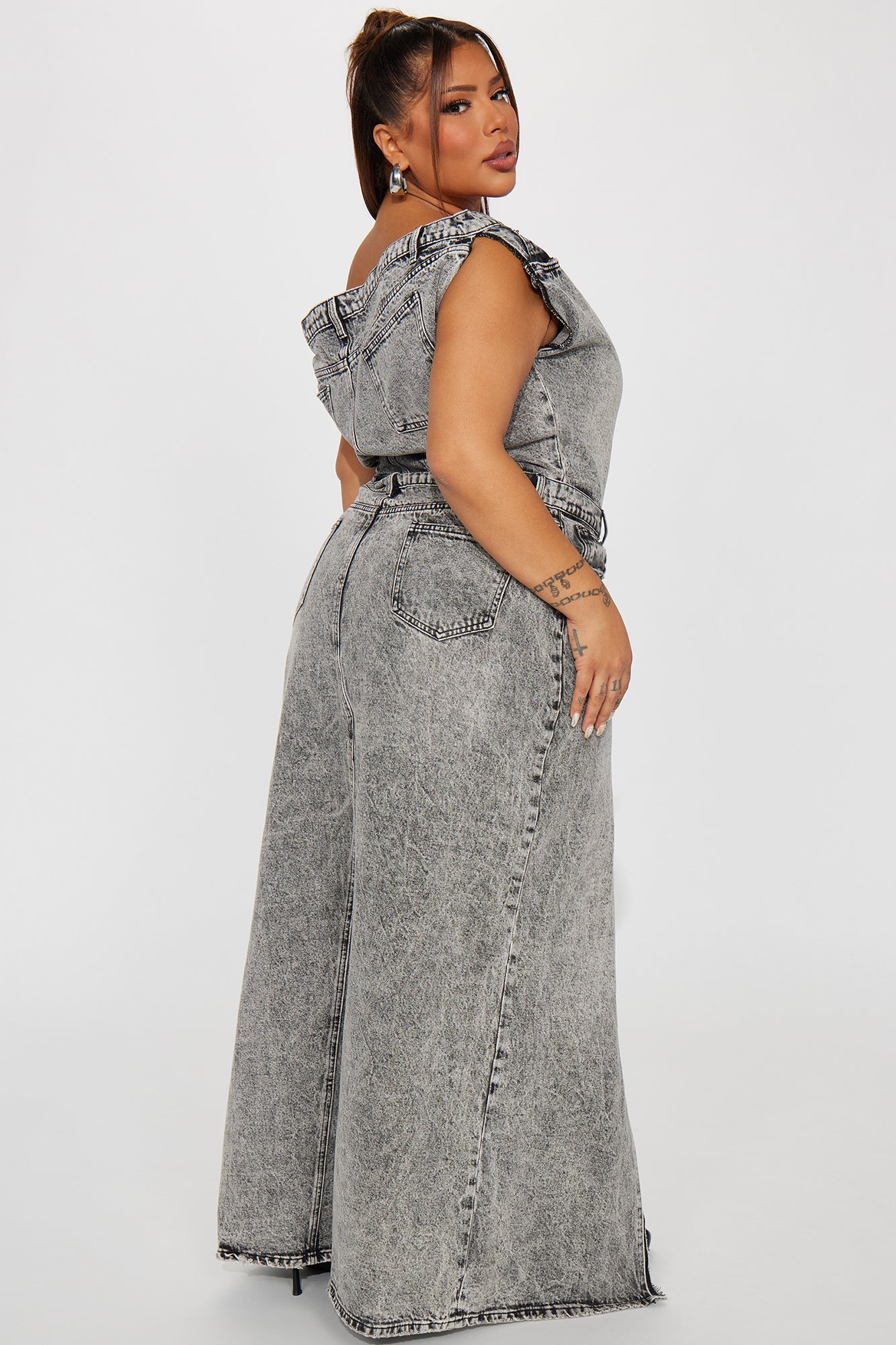 Demi Denim Maxi Dress - Black Wash