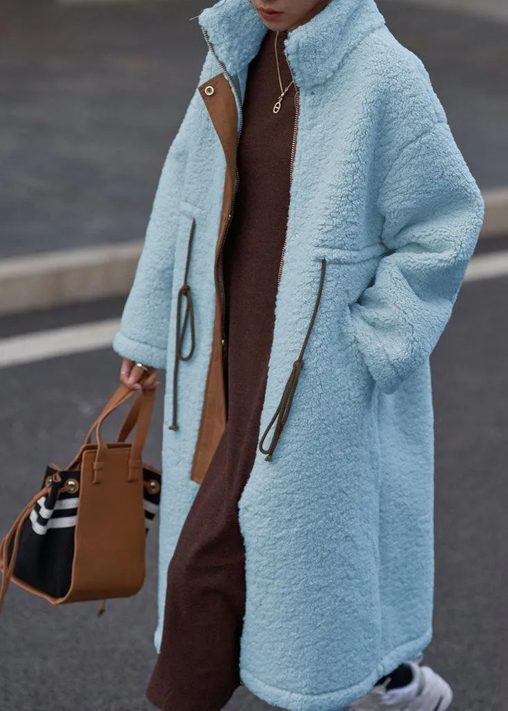 AOVICA-nude Woolen Coats plus size winter coat high neck drawstring jackets(Limited Stock)