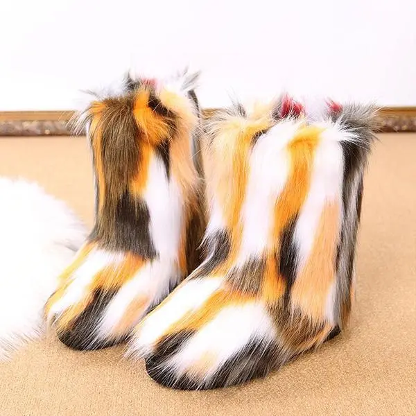 Women's Casual Warm Plush Mid-Leg Snow Boots 48476185S