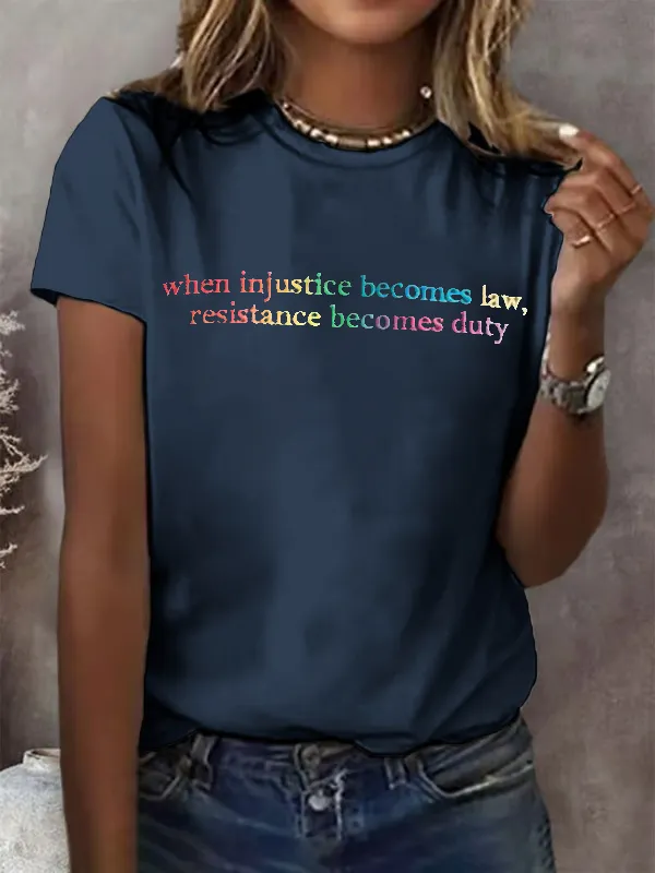 Women'S My Home Is In America But My Heart Is In Canada Printed Short-Sleeved T-Shirt