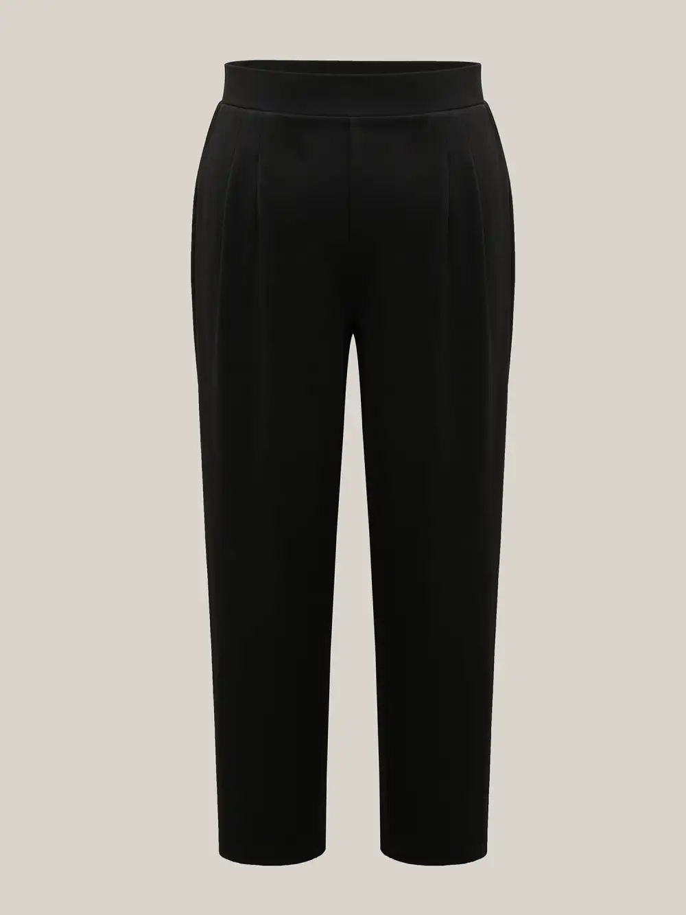Stretchy-Waist Straight Leg Pants