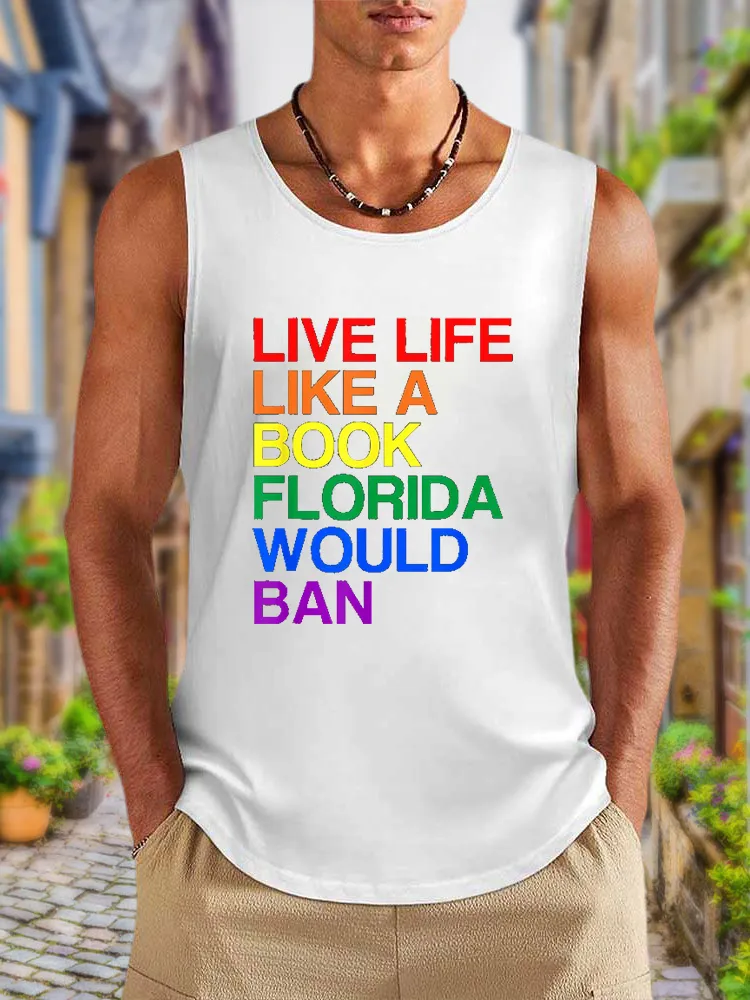 Men'S Vests Live Like Book In Florida