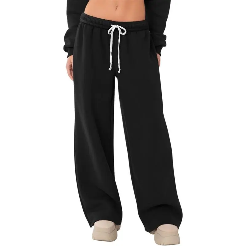 Low-Rise Wide Sweatpants: French terry, lightweight, with sporty pockets.