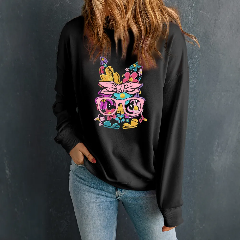 Ladies' Fashionable Easter Bunny Pattern Top