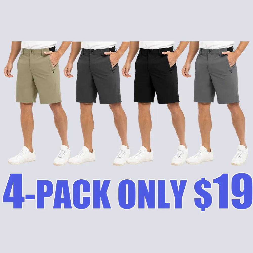 Men's Stretch Waist Golf & Work Shorts – Quick-Dry, Lightweight, 3 Pockets