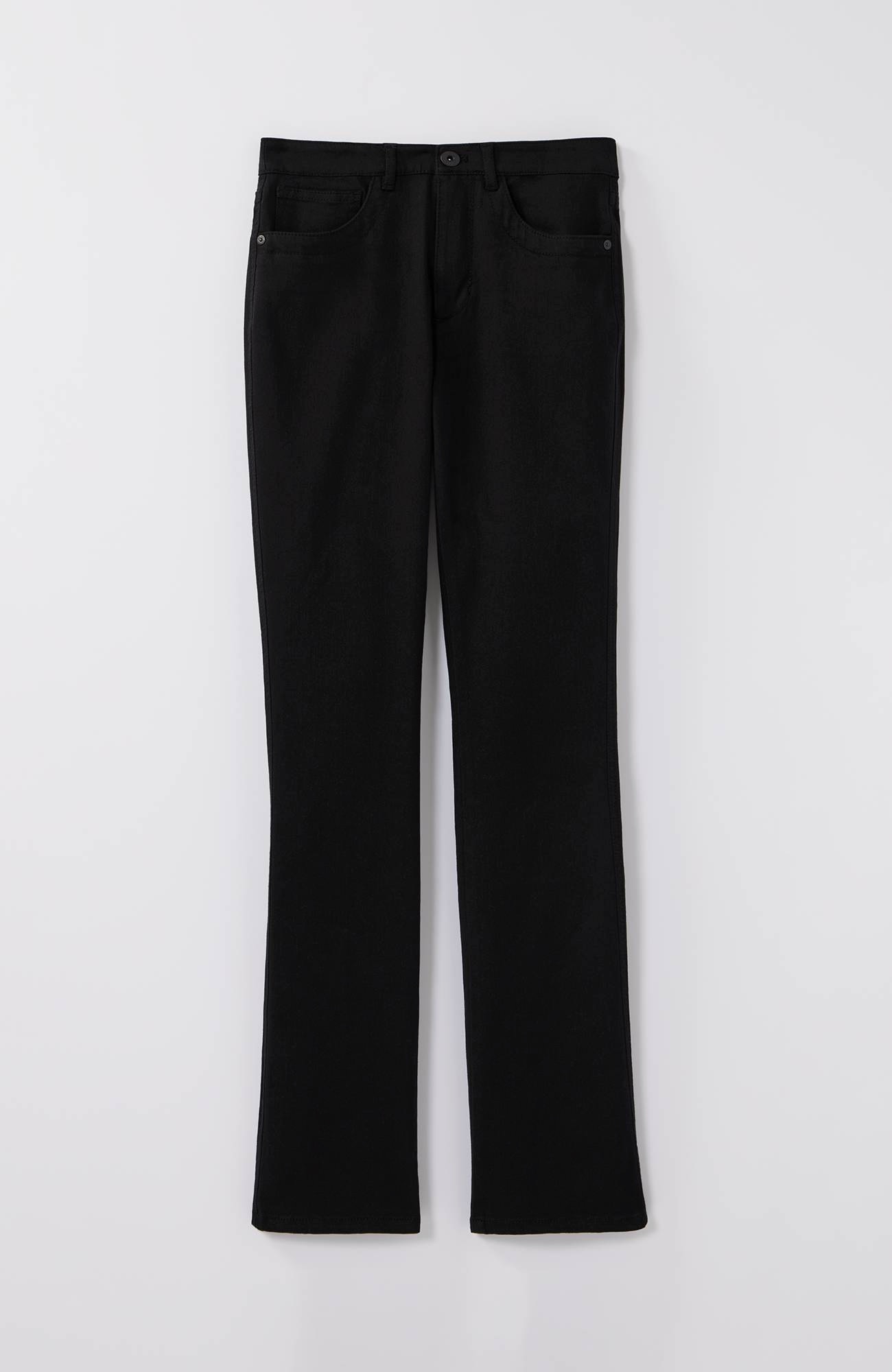 high-rise boot-cut jeans