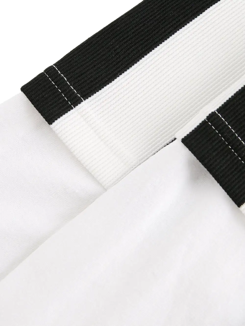 Striped Patchwork Printed Long-sleeved T-shirt