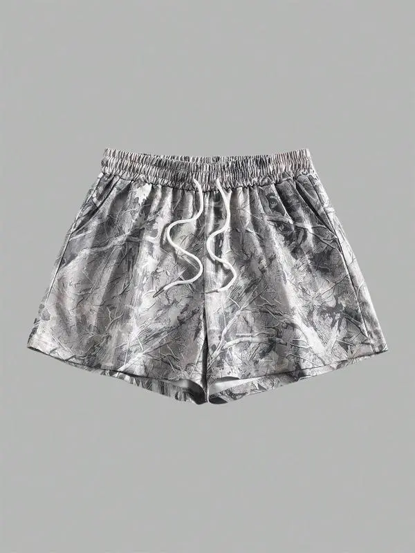 Women's Plain & Camo Print Casual Summer Shorts with Pockets