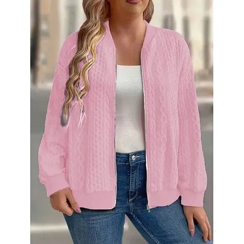 Women's Texture Sweatshirt Waffle Sweatshirt  Pullover Hoodie Sweatshirt Plain Streetwear Casual Long Sleeve Hooded Regular Tops Street Holiday Going out Buttons Black White Pink Wine Fall Winter