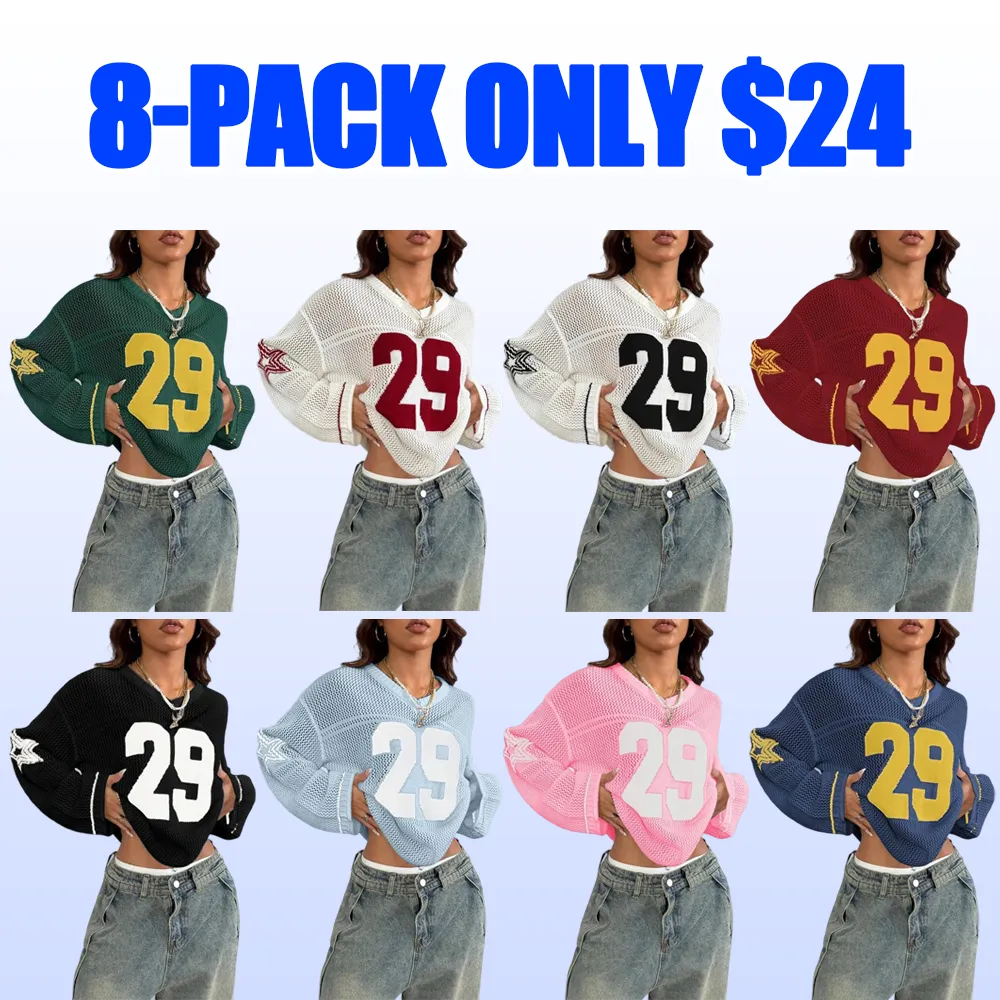 Women’s Colorblock Hollow Out Knit Sweater – Retro Loose Fit Long Sleeve Pullover