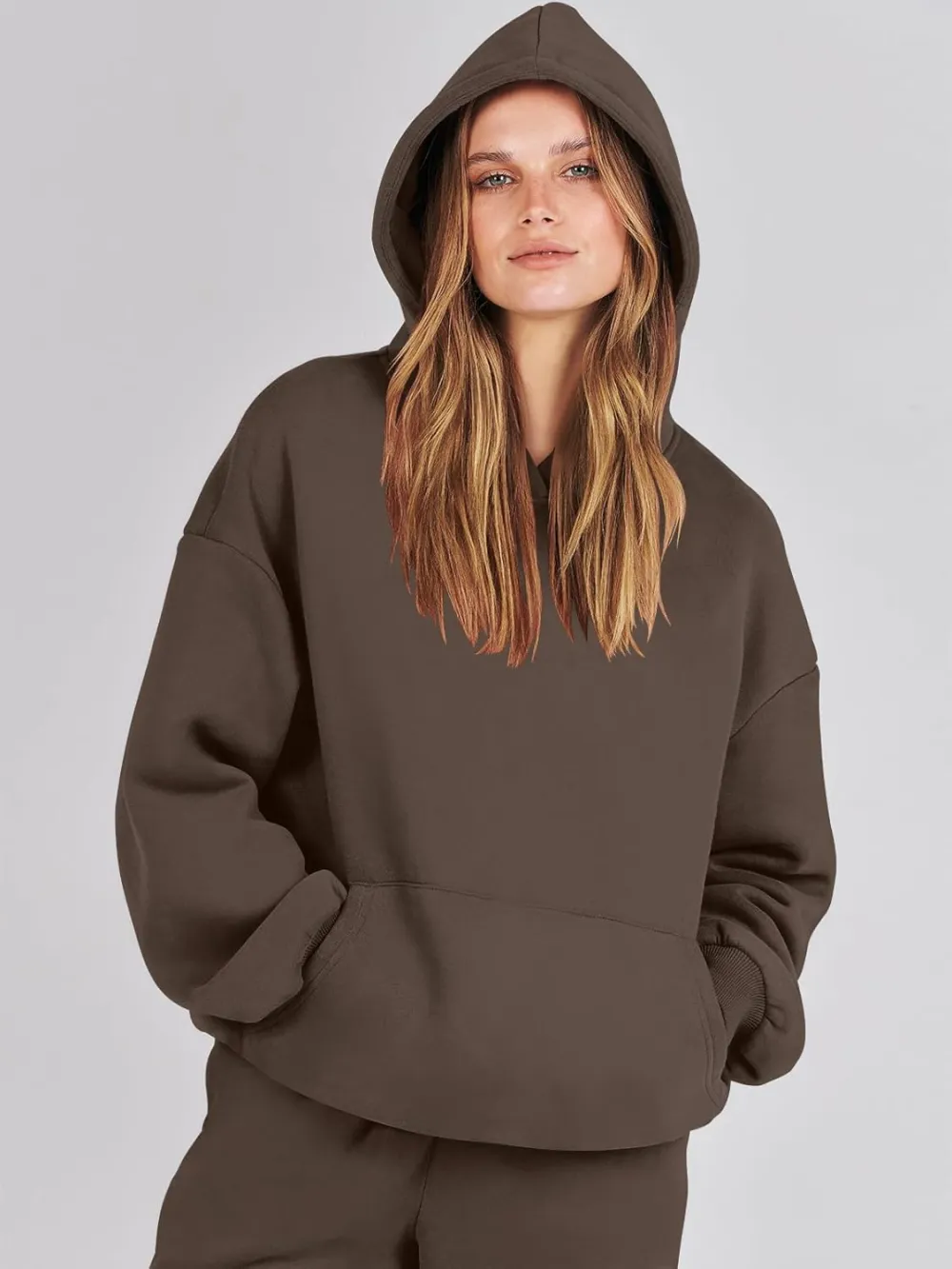 (Clearance Sale $1.99⚡) 2024 Women's Fall Oversized Casual Hoodie Two Piece Sweatshirt Jogging Pants Sweatshirt Set