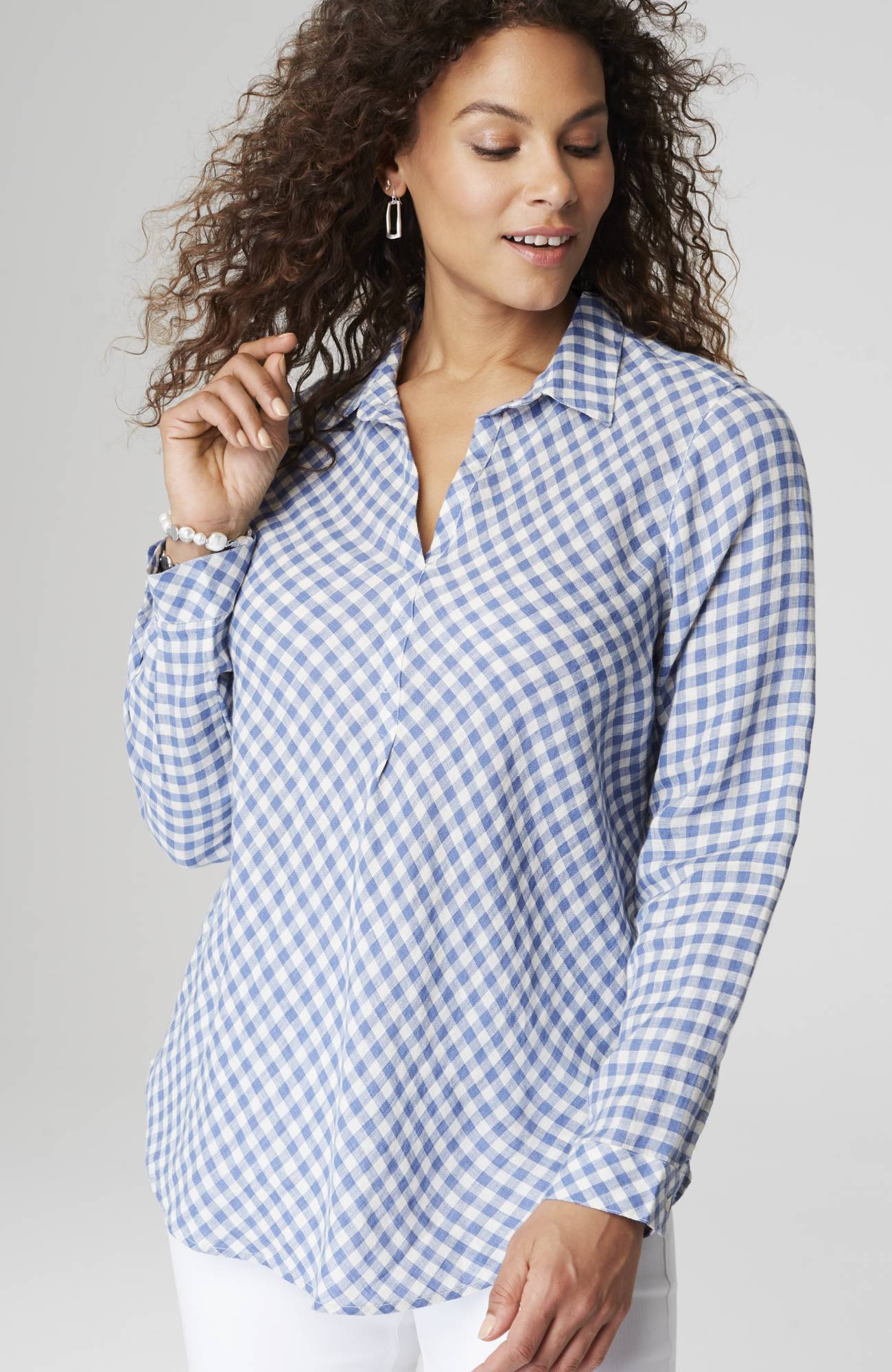 Linen Gingham Popover