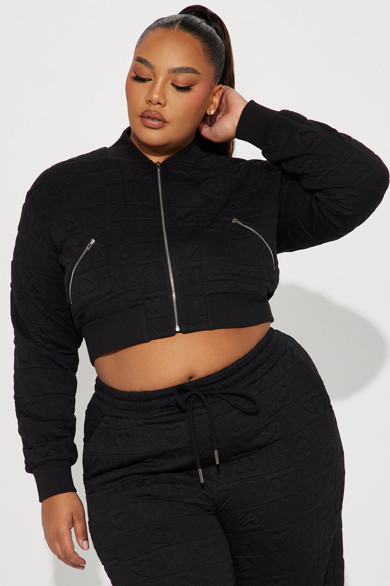 Born This Way Jogger Set - Black