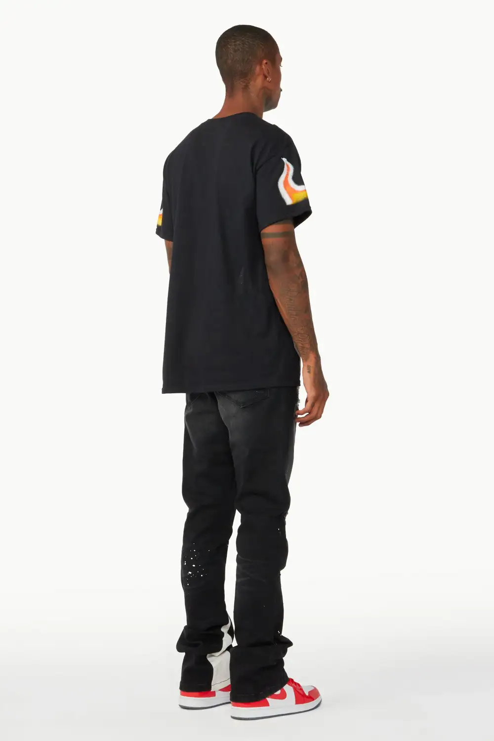 Edmund Black Stacked Flare Jean