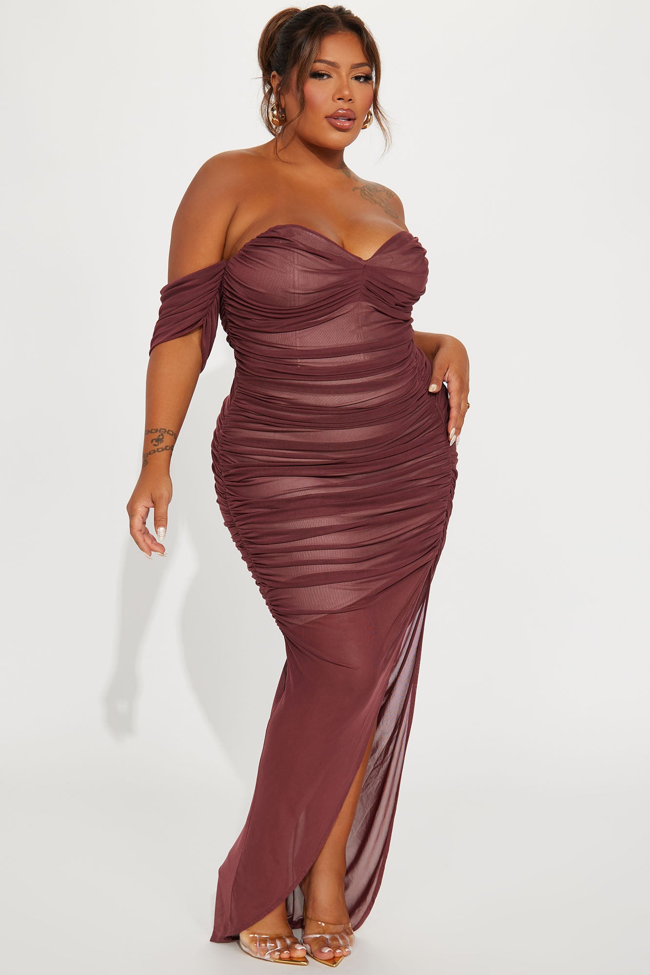 Brooklyn Bandage Maxi Dress - Chocolate