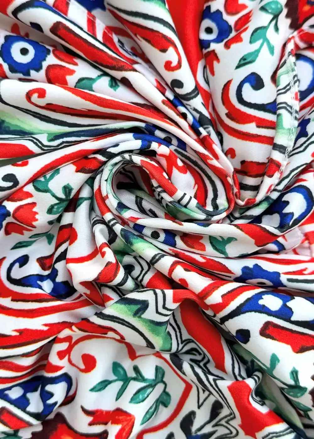 Multi Color Tribal Print A Line Short Sleeve Dress