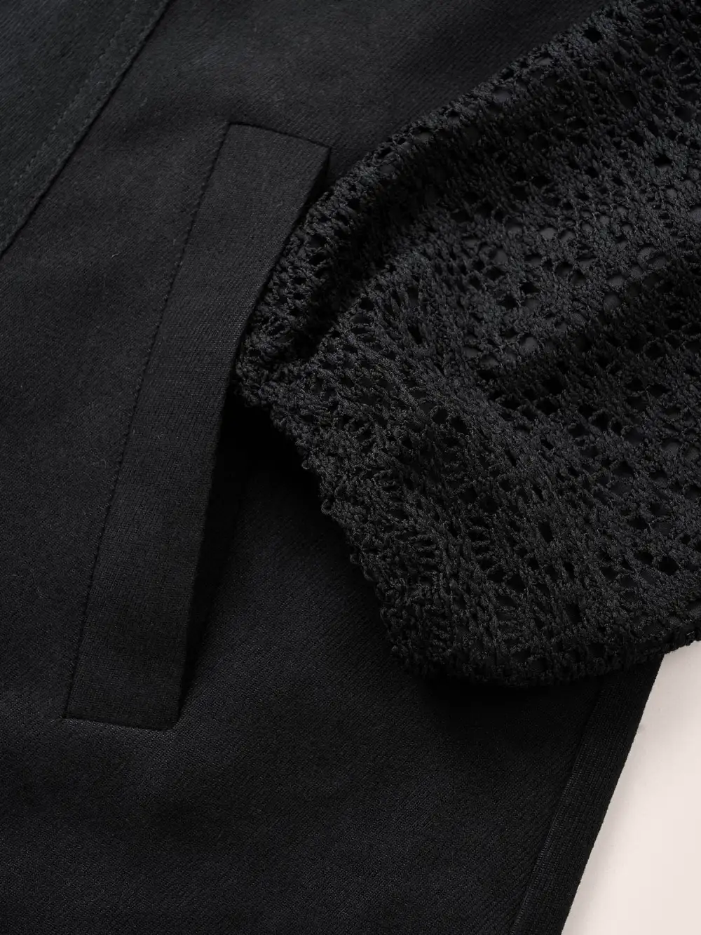 Patchwork Embroidered Flap Detail Jacket