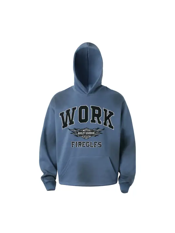 Spray-painted Letter Vintage Hoodies