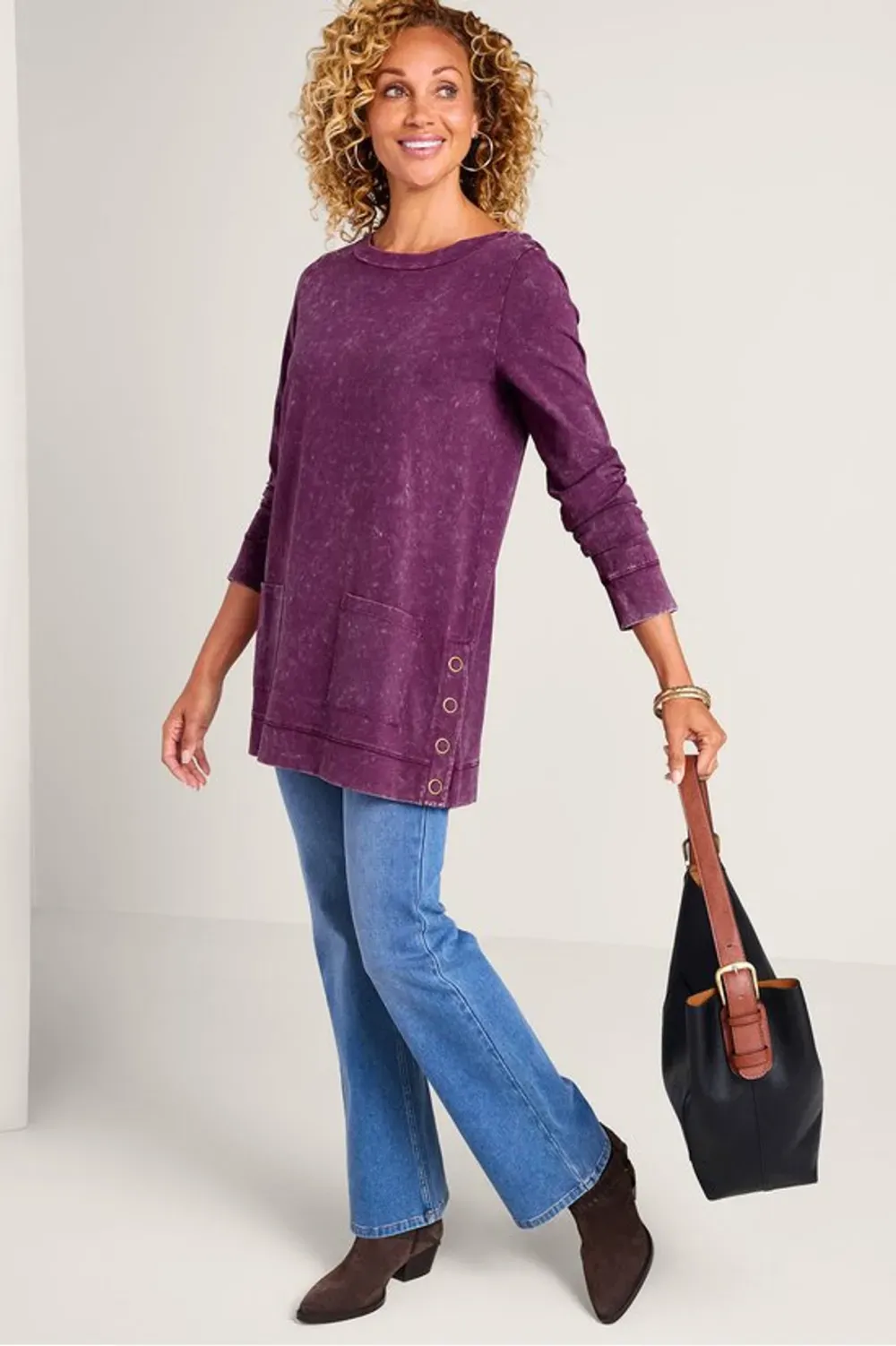 Colorful Washed Make It Snappy Tunic