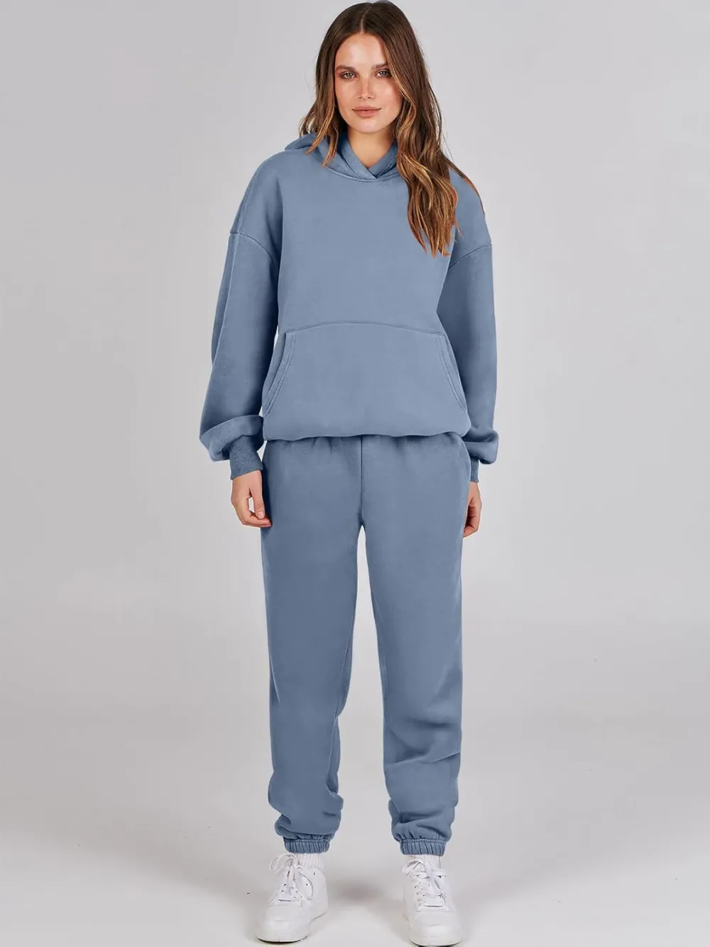 (Clearance Sale $1.99⚡) 2024 Women's Fall Oversized Casual Hoodie Two Piece Sweatshirt Jogging Pants Sweatshirt Set