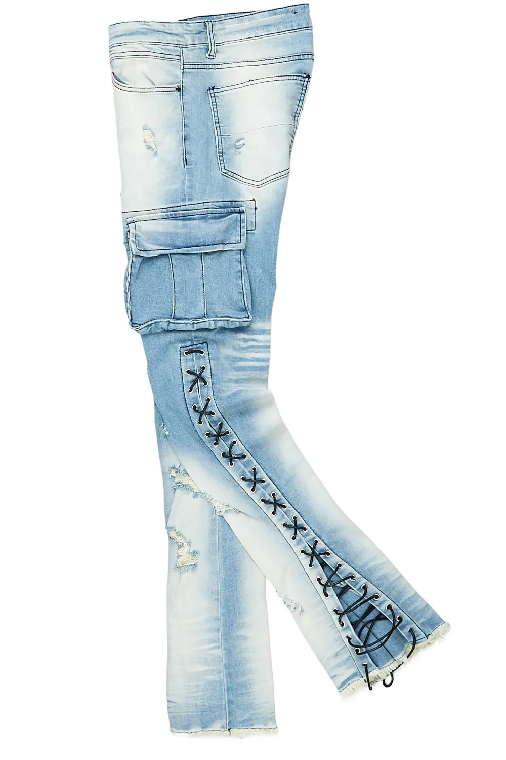 Ronoh Light Wash Stacked Flare Jean