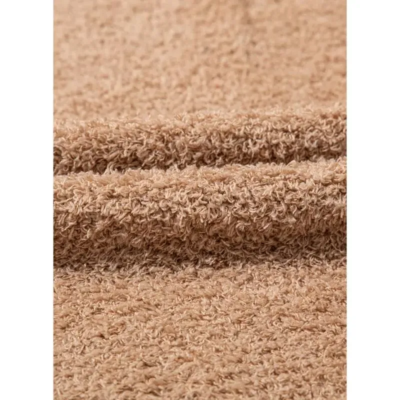 Flannel Hooded Plaid Shacket - Button-Down Thick Fleece-Lined Fuzzy Winter Coat