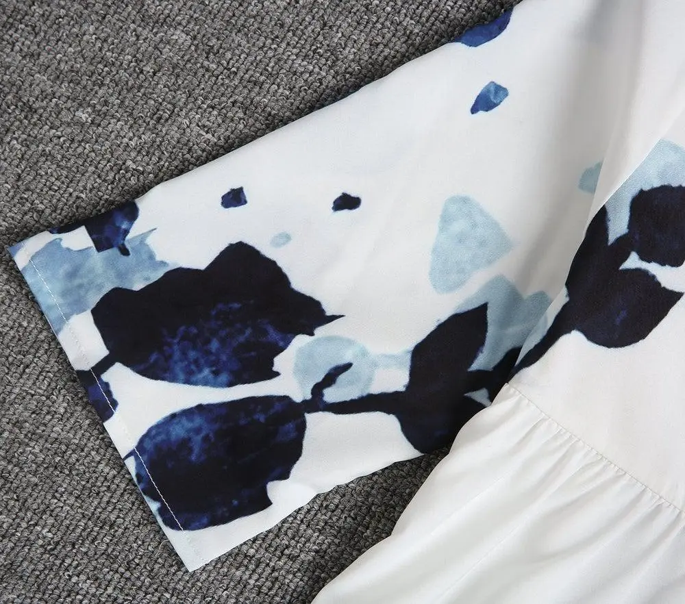 Popular Print Half Sleeve Midi Dress