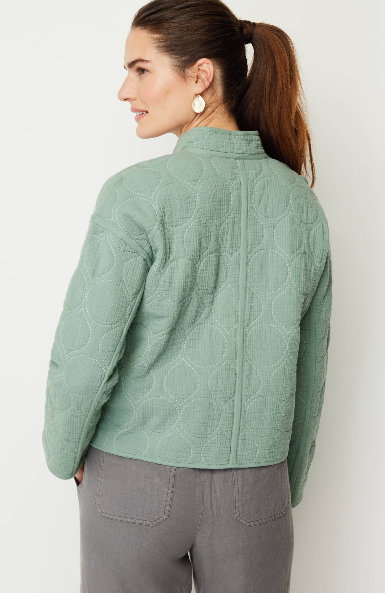 pure jill double-gauze quilted jacket
