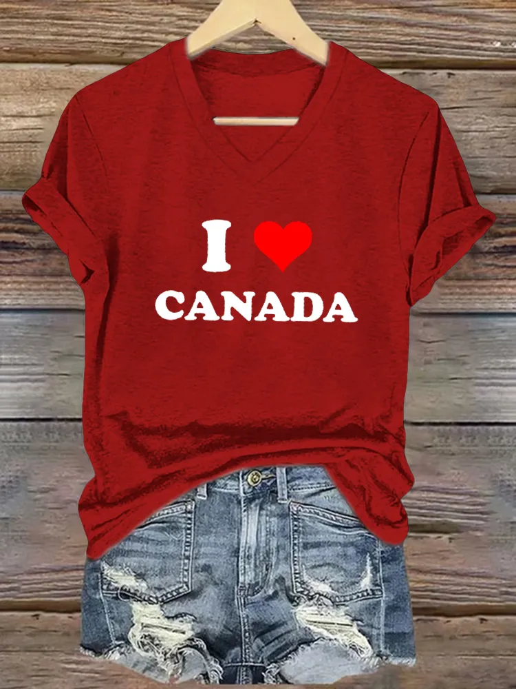 Women'S I Love Canada T-Shirt