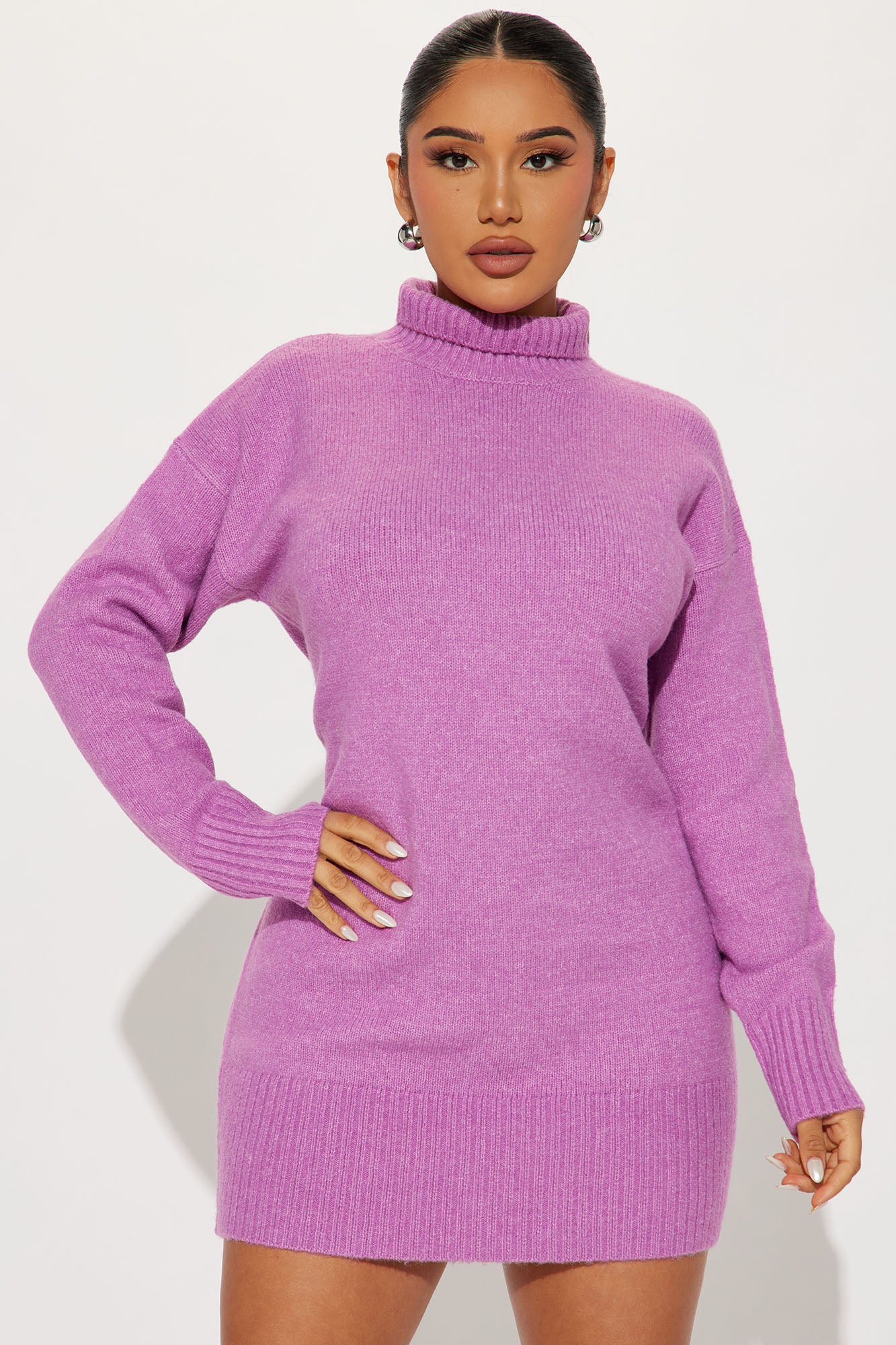 Manhattan Sweater Mini Dress - Pink