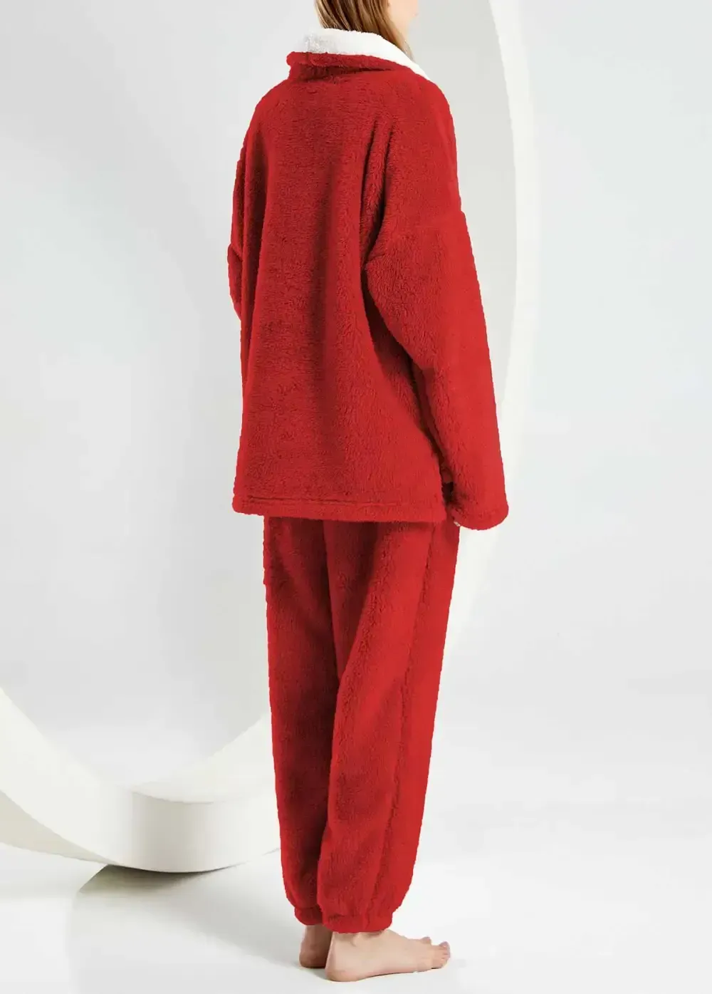 Wine Red Long Sleeve Lounge Top and Pants