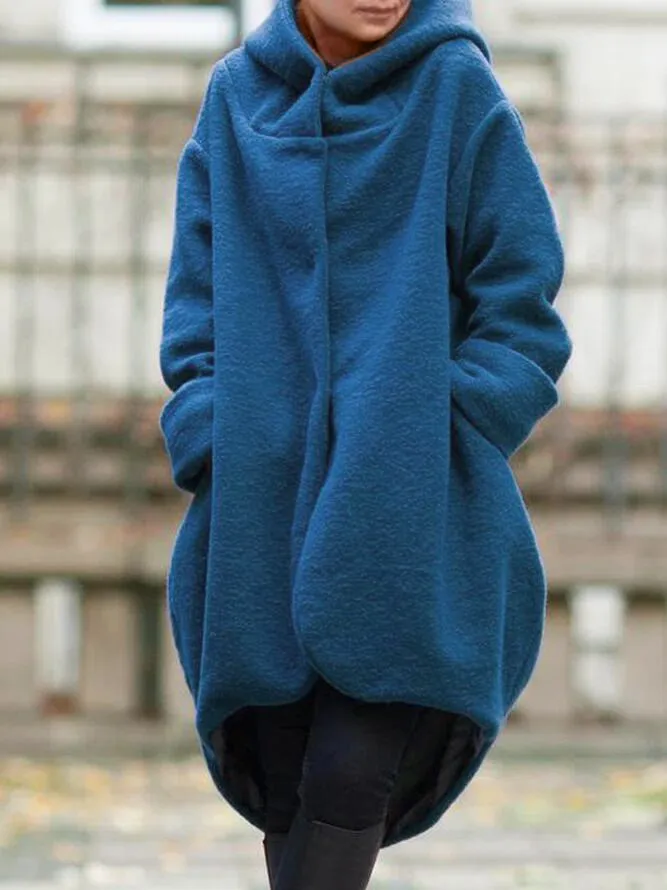 Long Sleeve Pockets Hoodie Jacket