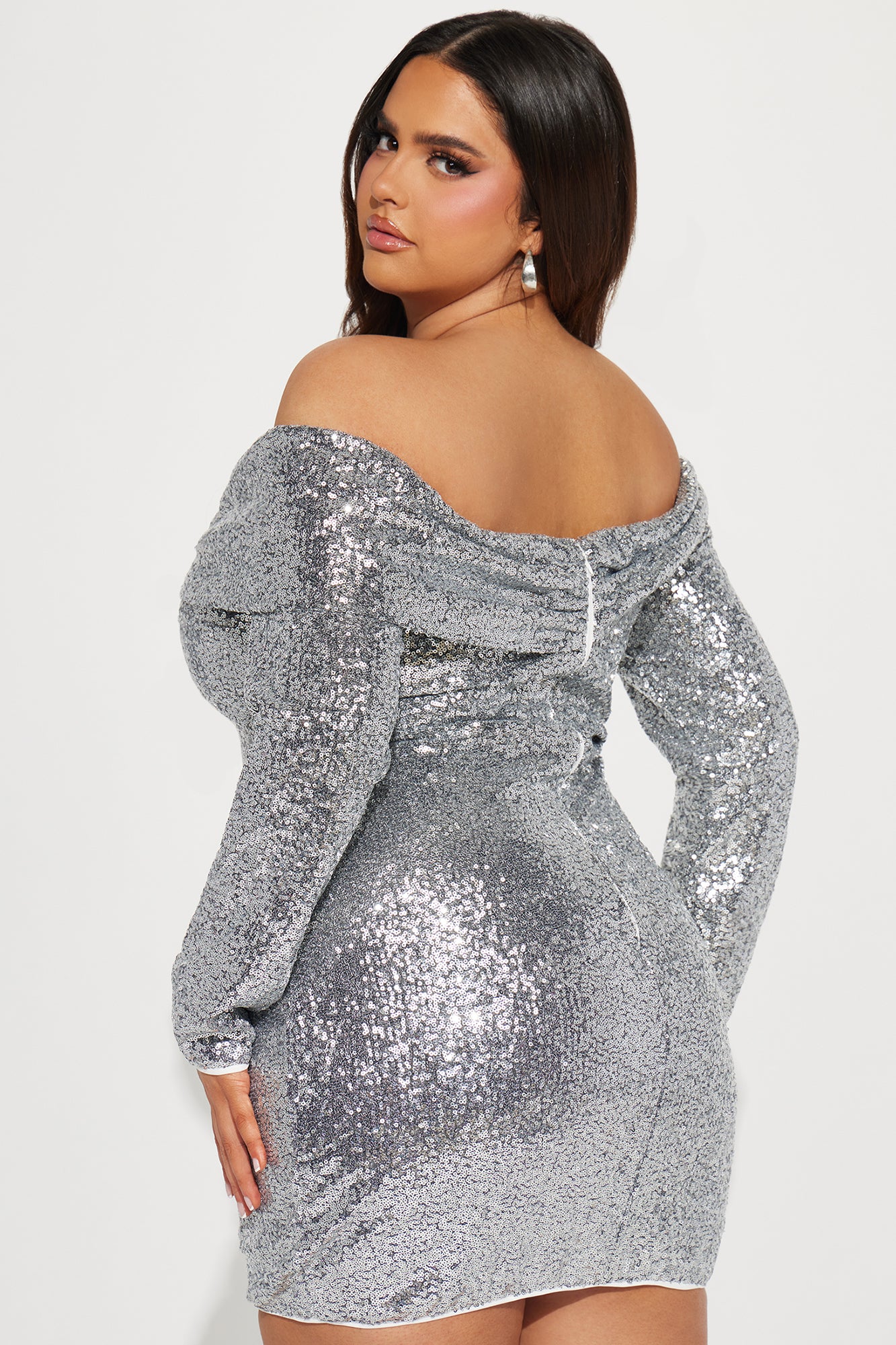 Gia Sequin Mini Dress - Silver