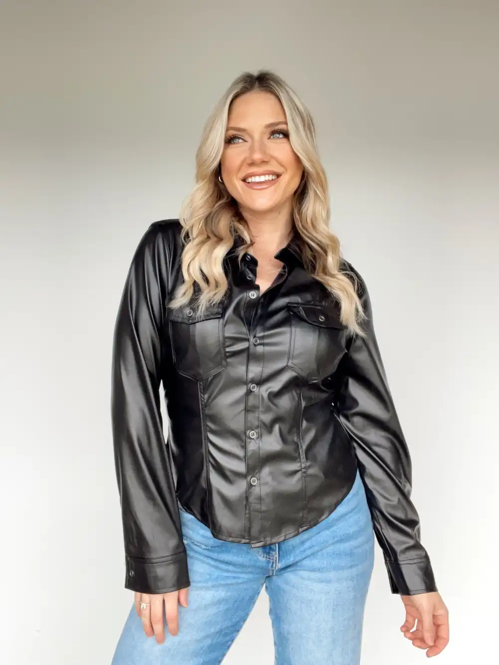 Sleek Button Down Top