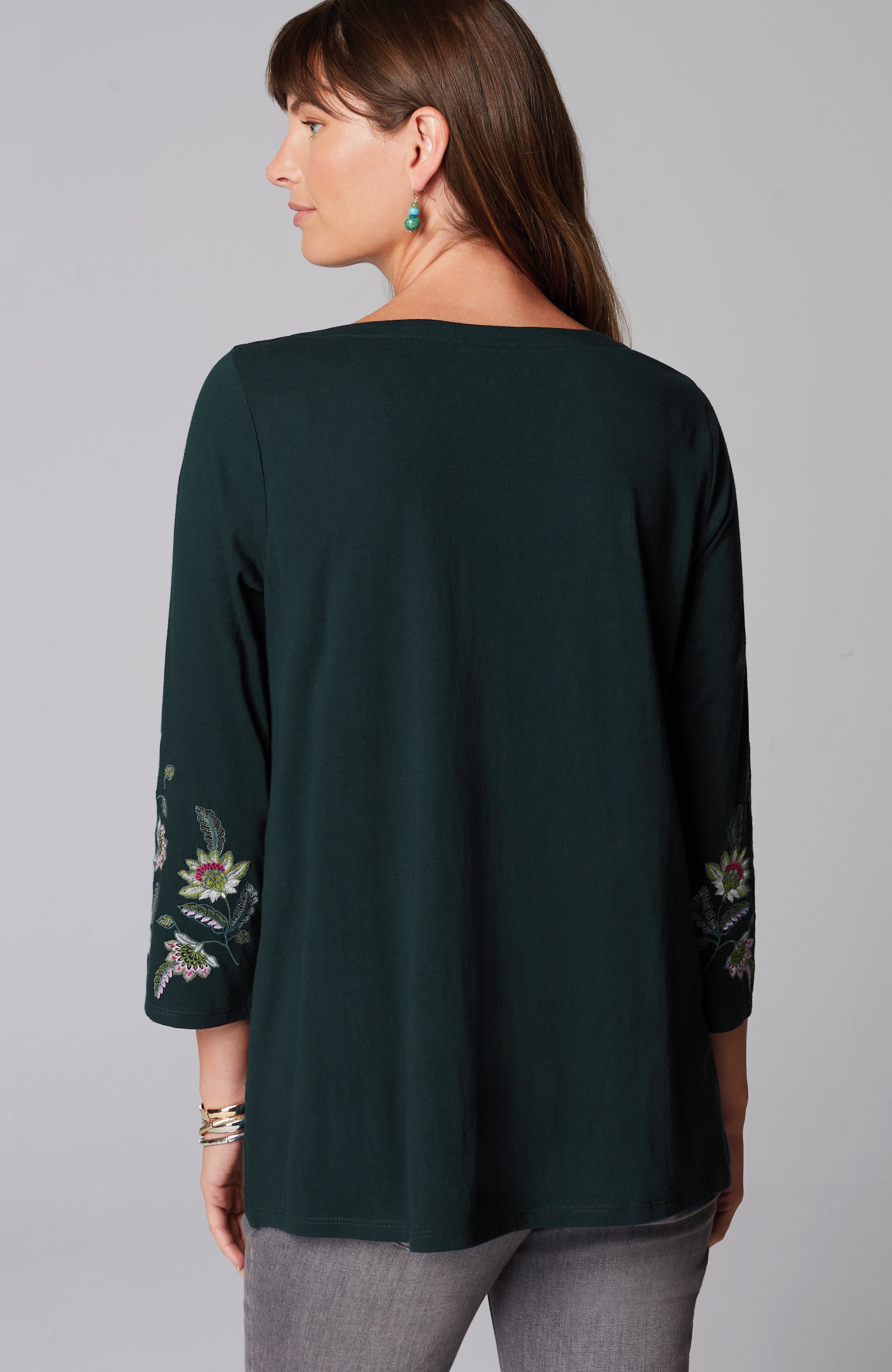 Multicolor-Embroidered Top