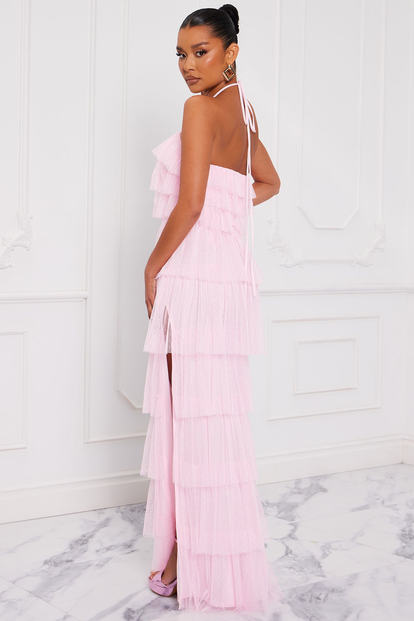 Dressing Up Tulle Maxi Dress - Pink