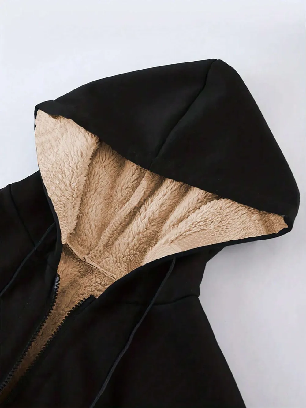 Zipper-front Hooded Fleece Sweatshirt
