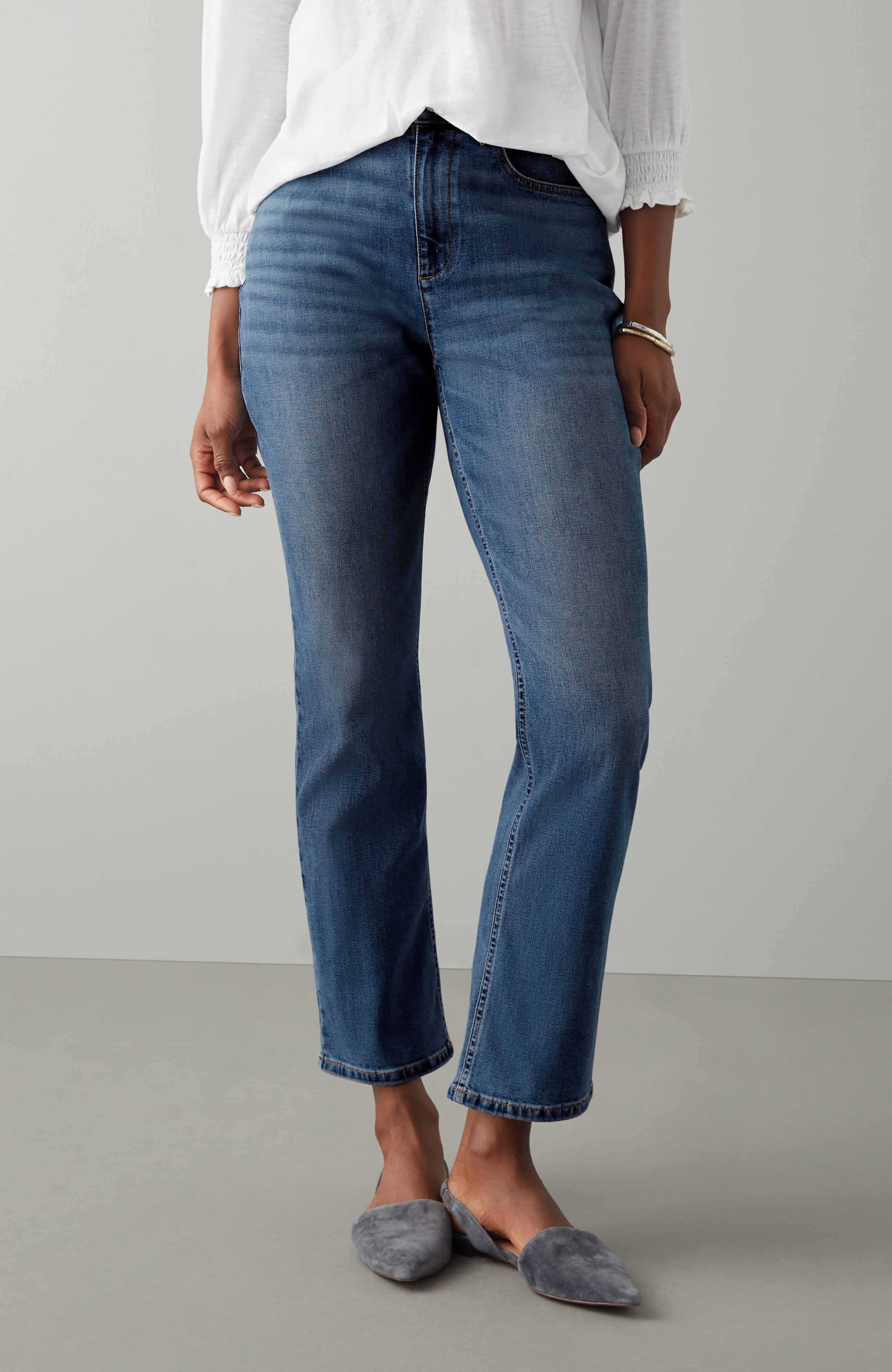 Curvy-Fit Demi-Boot Ankle Jeans